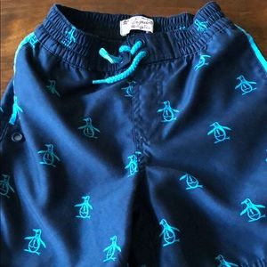 Penguin boys swim trunks - 4T